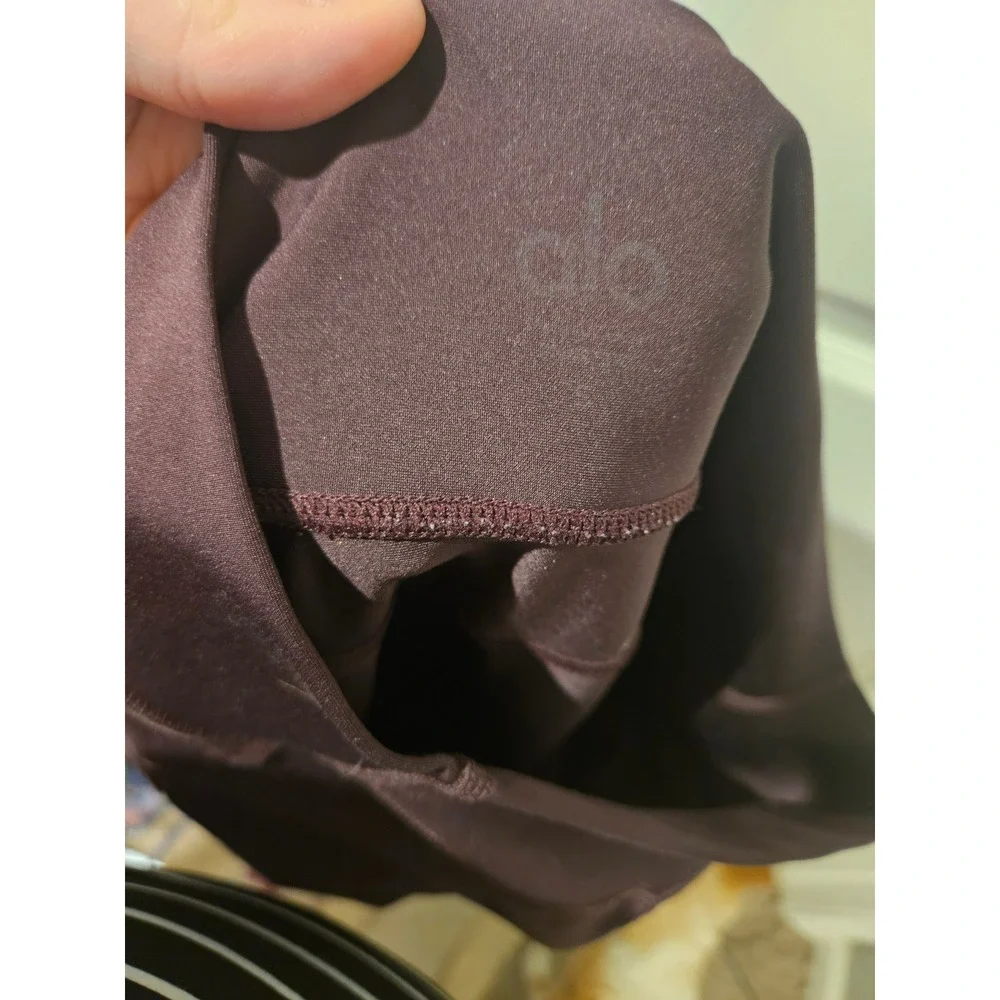 Alo High Waist Leggings Womens Small Dark Plum Brown Maroon Burgundy Yoga Active